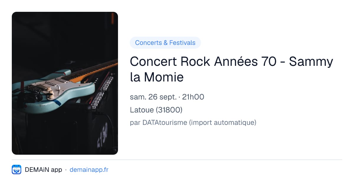 Concert Rock Années 70 - Sammy la Momie — Latoue