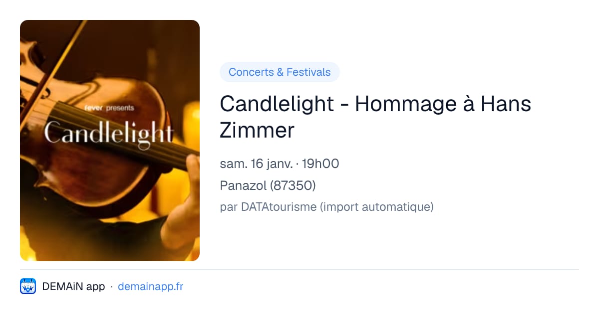 Candlelight - Hommage à Hans Zimmer — Panazol