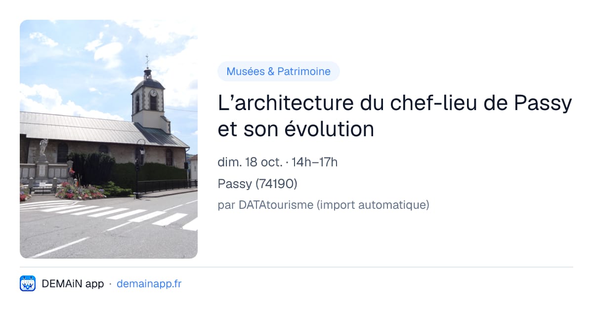 L’architecture du chef-lieu de Passy et son évolution — Passy