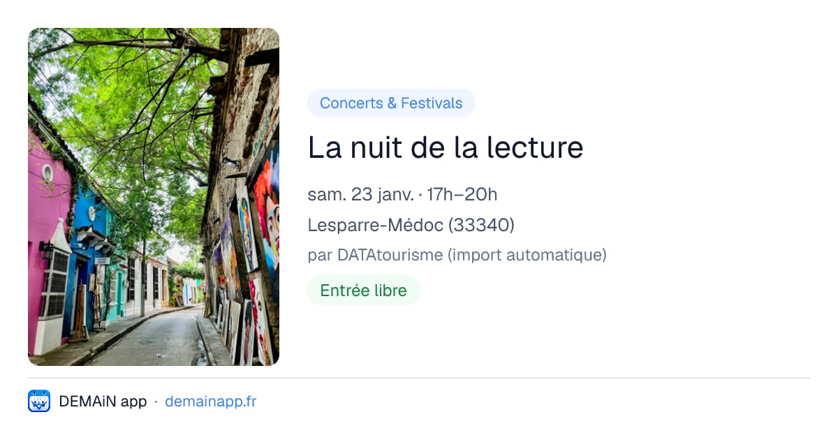 La nuit de la lecture — Lesparre-Médoc
