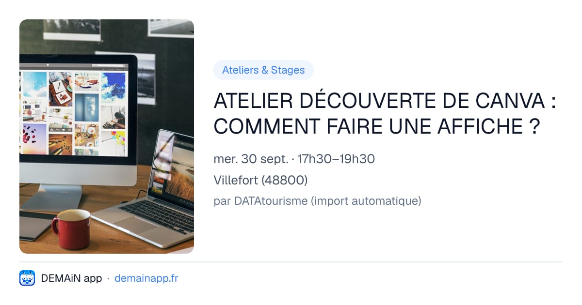 ATELIER DÉCOUVERTE DE CANVA : COMMENT FAIRE UNE AFFICHE ? — Villefort