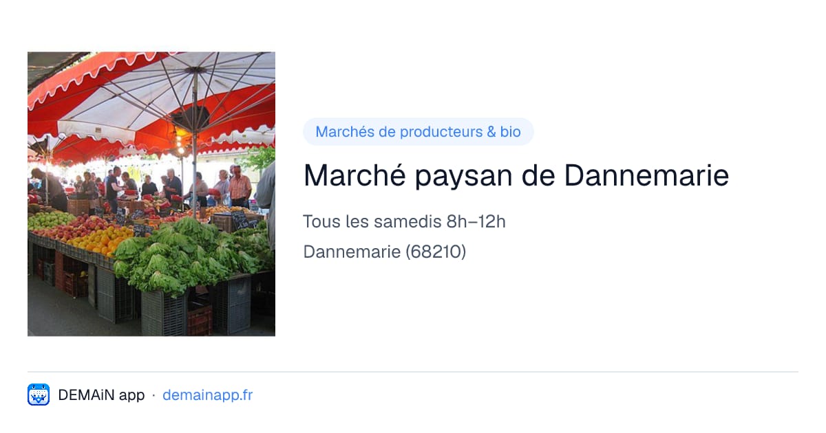 Marché paysan de Dannemarie — Dannemarie
