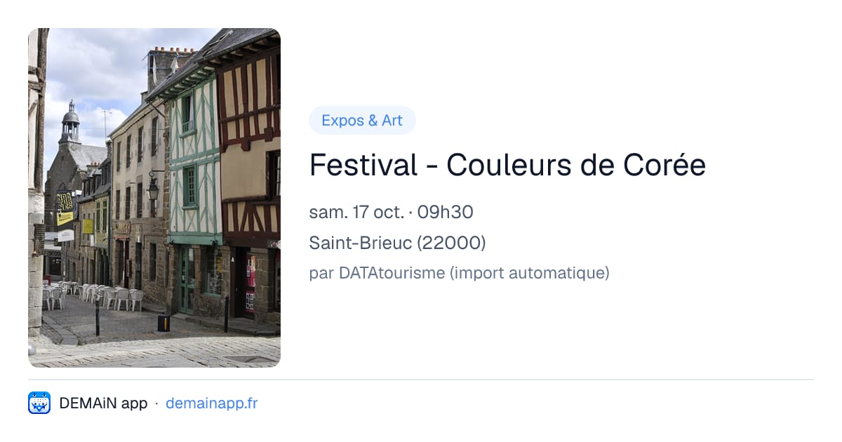 Festival - Couleurs de Corée — Saint-Brieuc