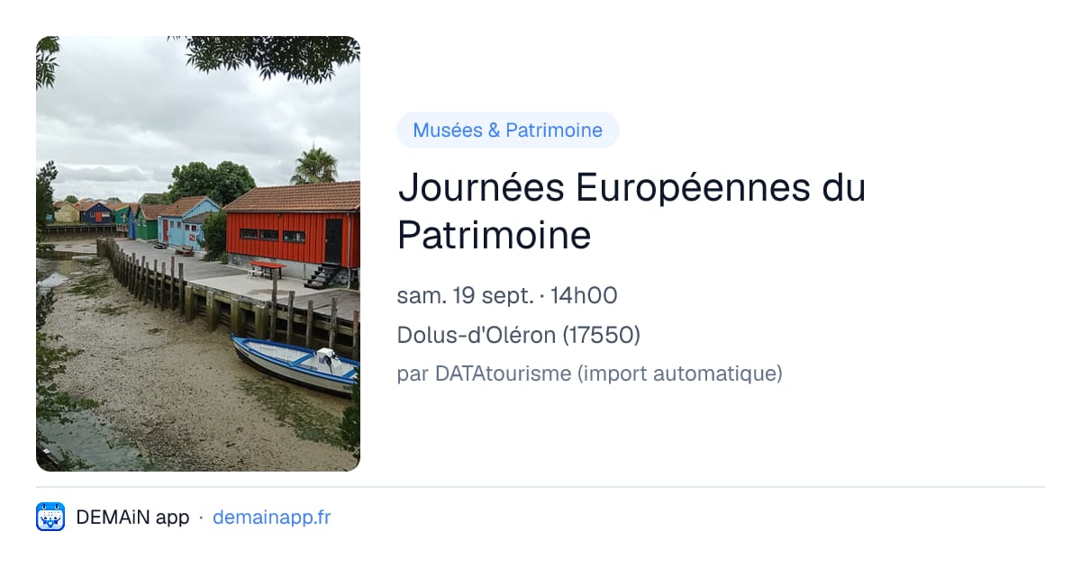 Journées Européennes du Patrimoine — Dolus-d'Oléron