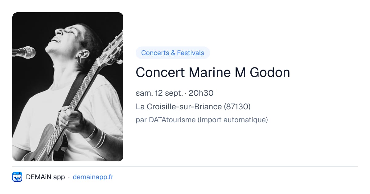 Concert Marine M Godon — La Croisille-sur-Briance