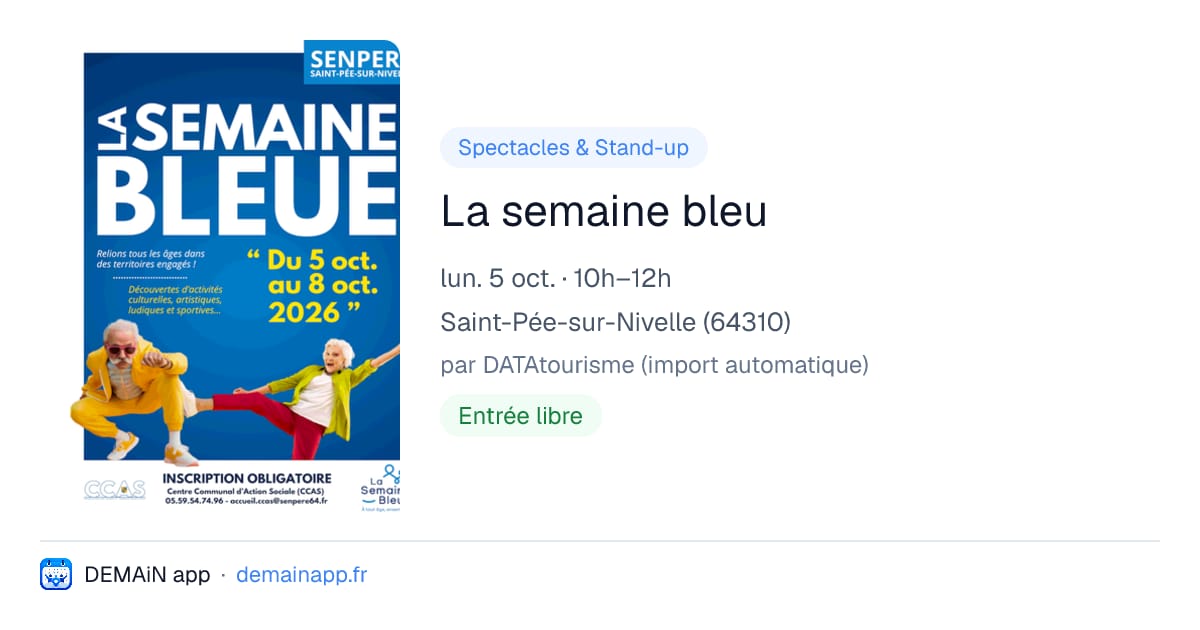 La semaine bleu — Saint-Pée-sur-Nivelle
