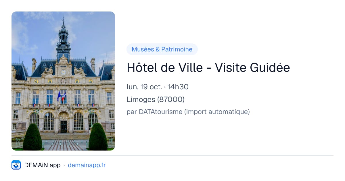 Hôtel de Ville - Visite Guidée — Limoges