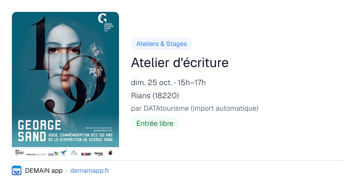 Atelier d'écriture — Rians
