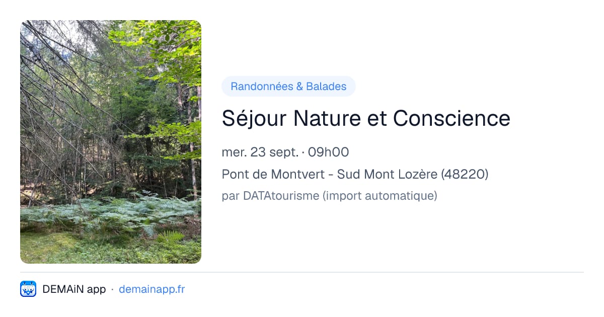 Séjour Nature et Conscience — Pont de Montvert - Sud Mont Lozère