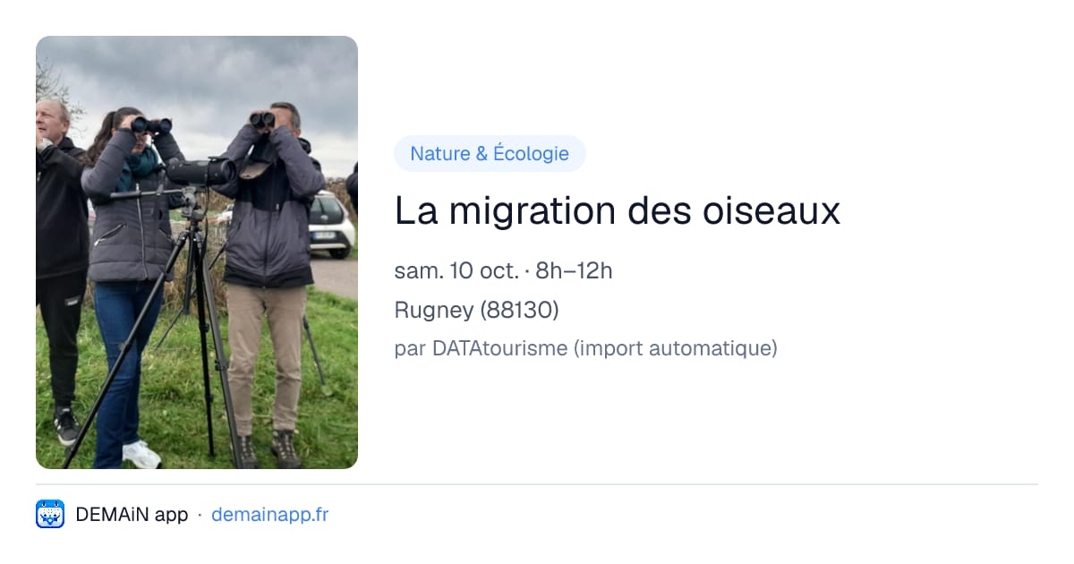 La migration des oiseaux — Rugney