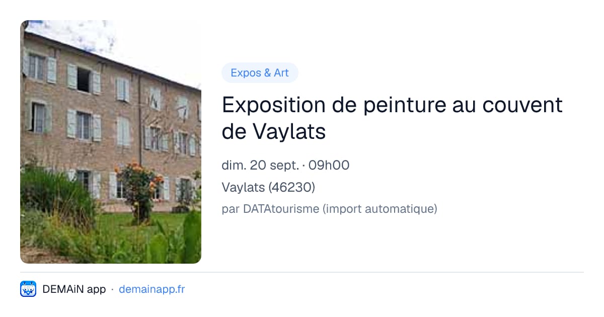 Exposition de peinture au couvent de Vaylats — Vaylats