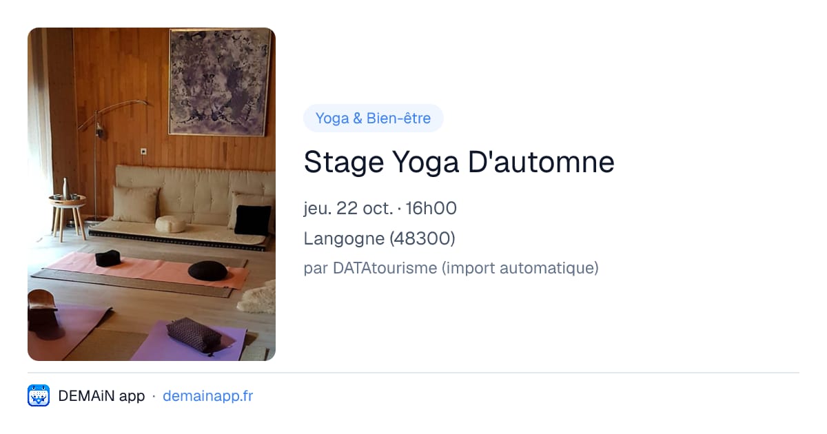 Stage Yoga D'automne — Langogne