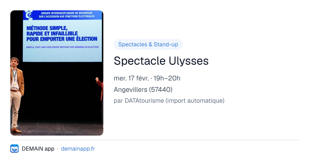Spectacle Ulysses — Angevillers