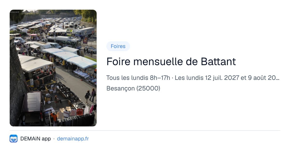 Foire mensuelle de Battant — Besançon