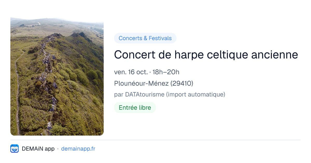 Concert de harpe celtique ancienne — Plounéour-Ménez