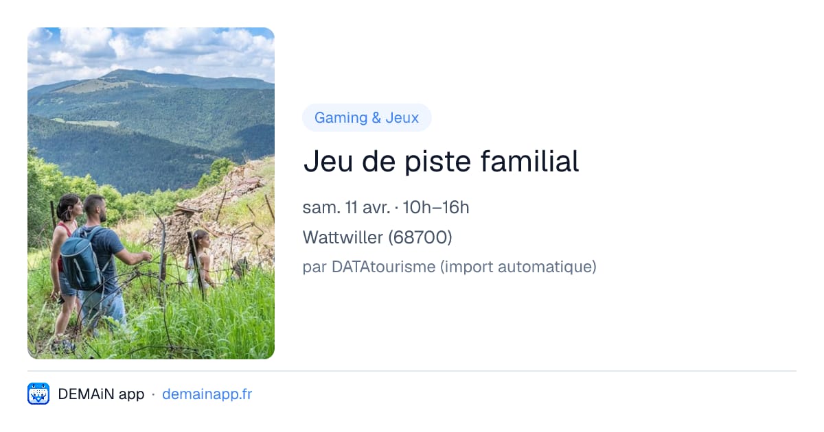 Jeu de piste familial — Wattwiller