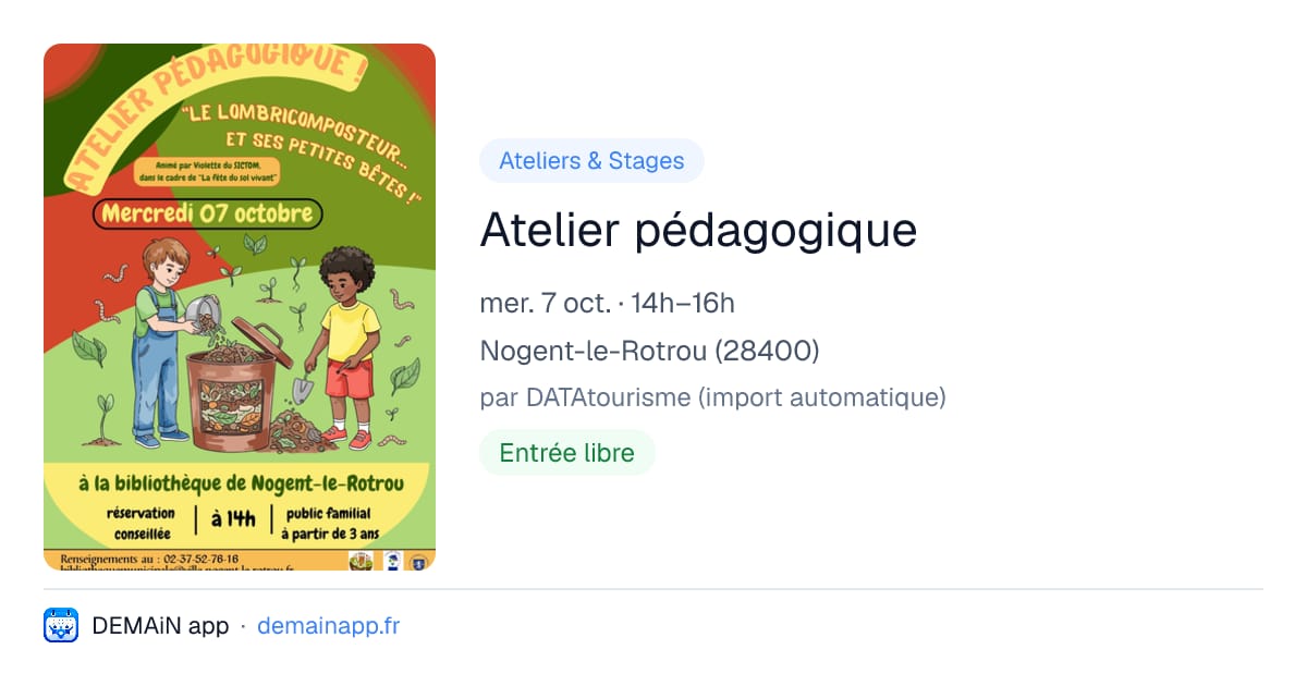 Atelier pédagogique — Nogent-le-Rotrou