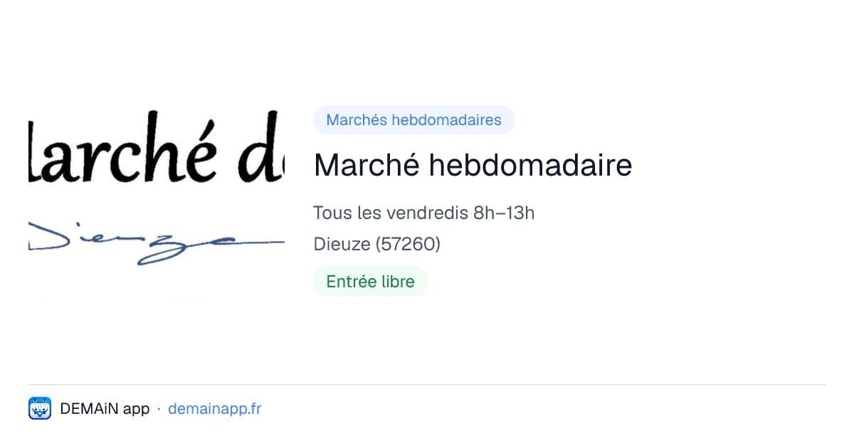 Marché hebdomadaire — Dieuze