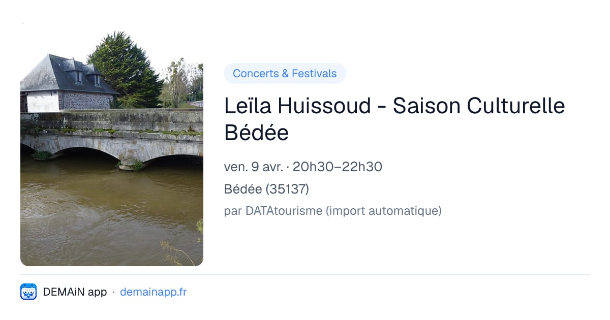 Leïla Huissoud - Saison Culturelle Bédée — Bédée
