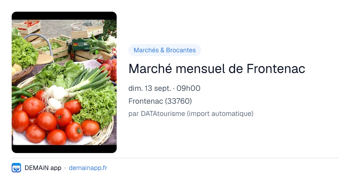 Marché mensuel de Frontenac — Frontenac