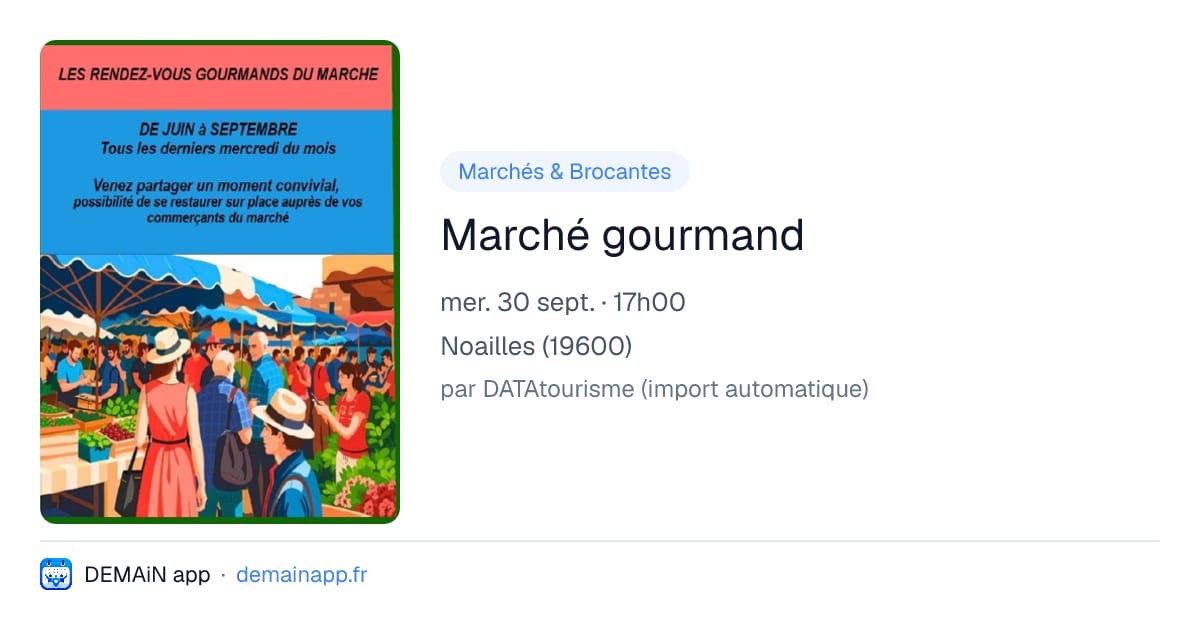 Marché gourmand — Noailles