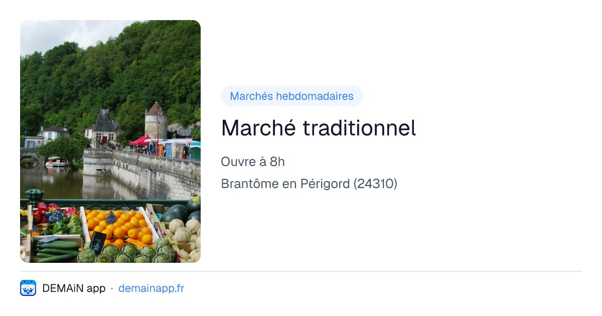 Marché traditionnel — Brantôme en Périgord