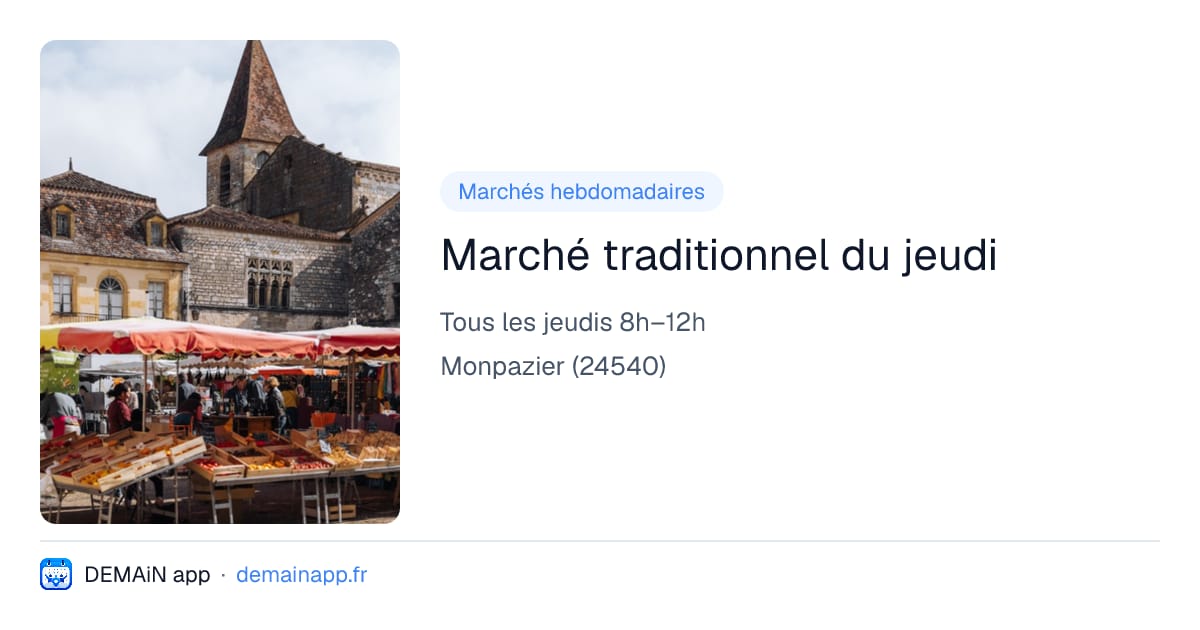 Marché traditionnel du jeudi — Monpazier