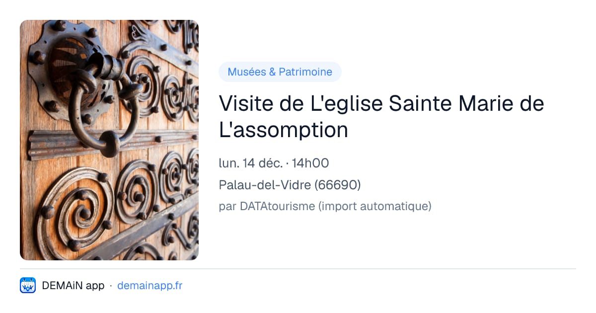 Visite de L'eglise Sainte Marie de L'assomption — Palau-del-Vidre