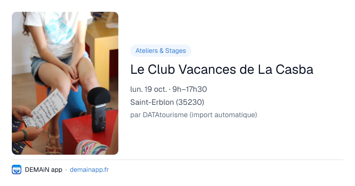 Le Club Vacances de La Casba — Saint-Erblon