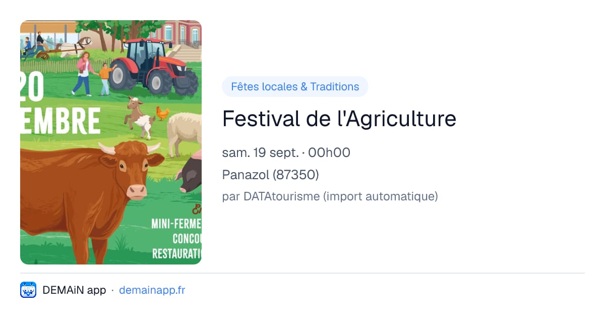 Festival de l'Agriculture — Panazol