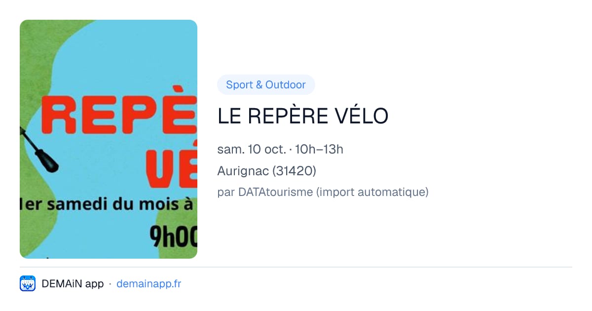 LE REPÈRE VÉLO — Aurignac