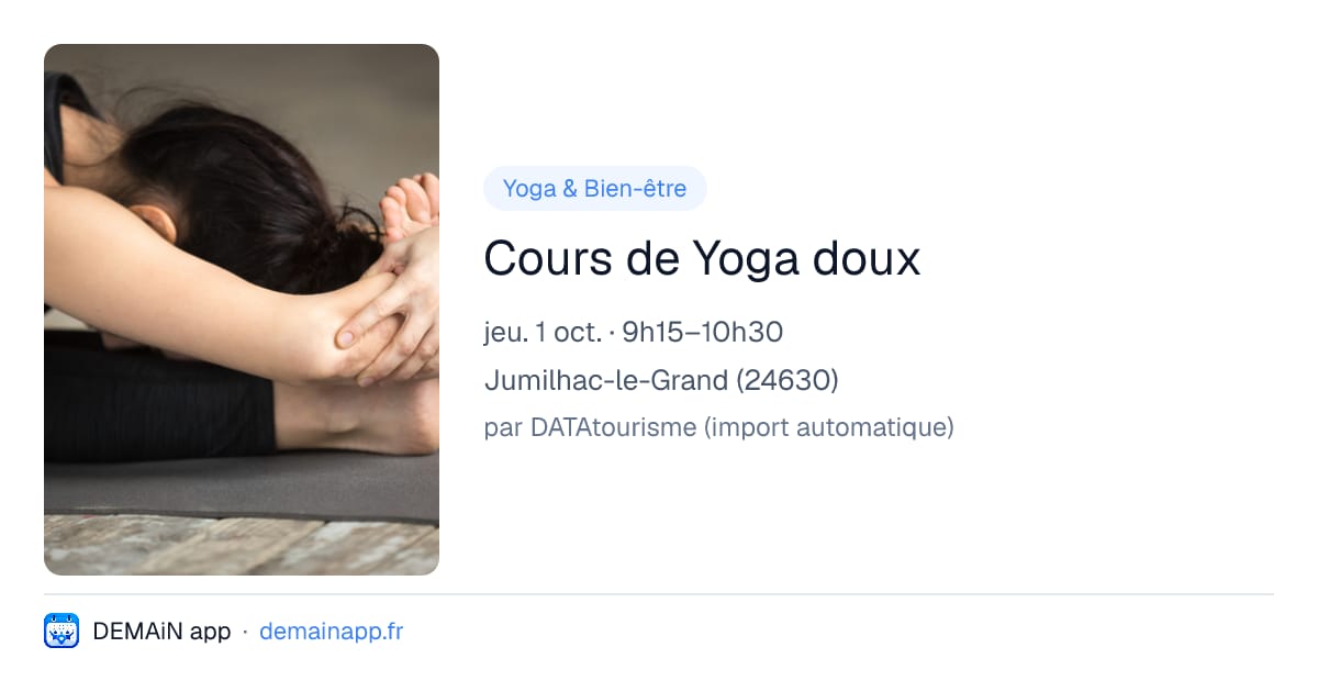Cours de Yoga doux — Jumilhac-le-Grand