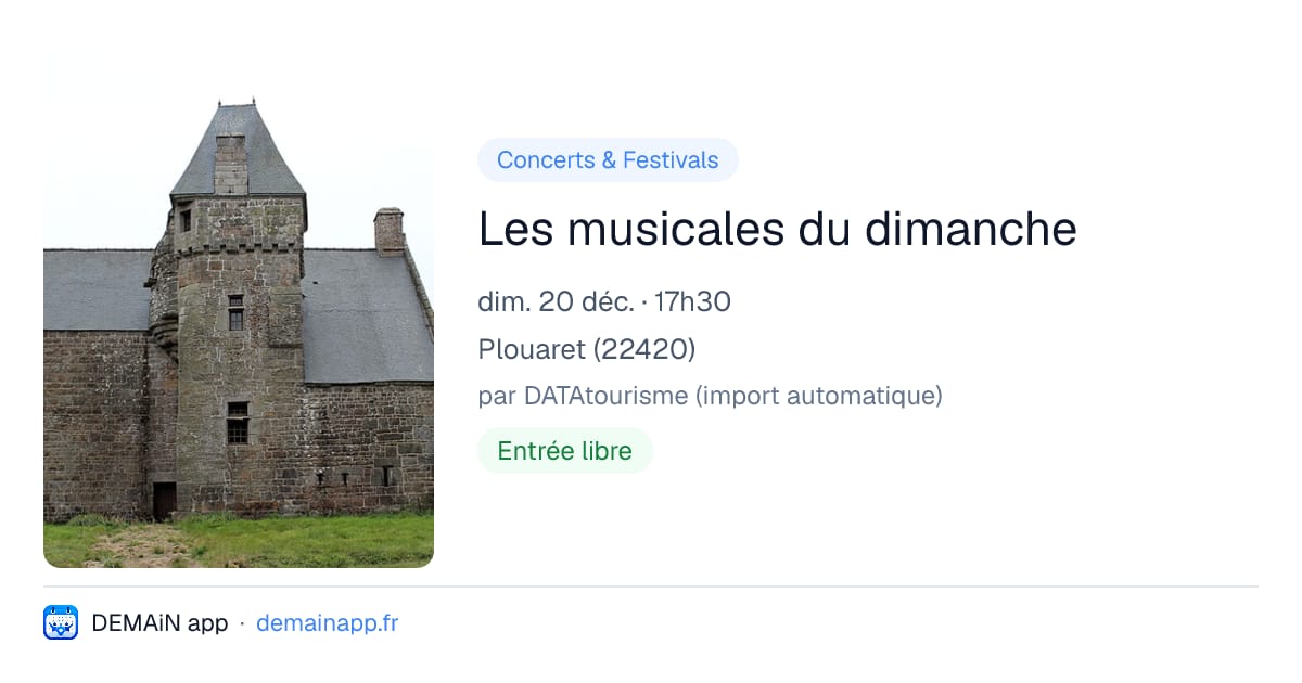 Les musicales du dimanche — Plouaret