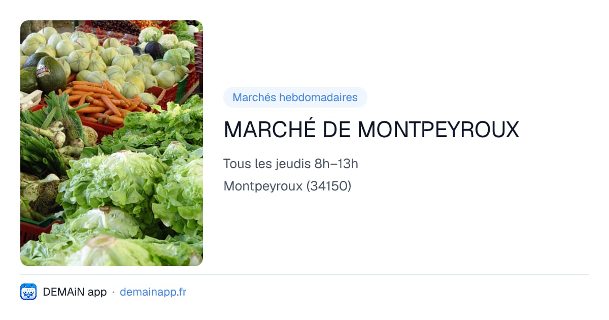 MARCHÉ DE MONTPEYROUX — Montpeyroux