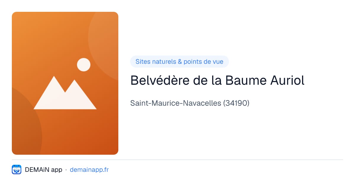 Belvédère de la Baume Auriol — Saint-Maurice-Navacelles
