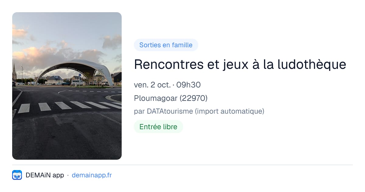 Rencontres et jeux à la ludothèque — Ploumagoar