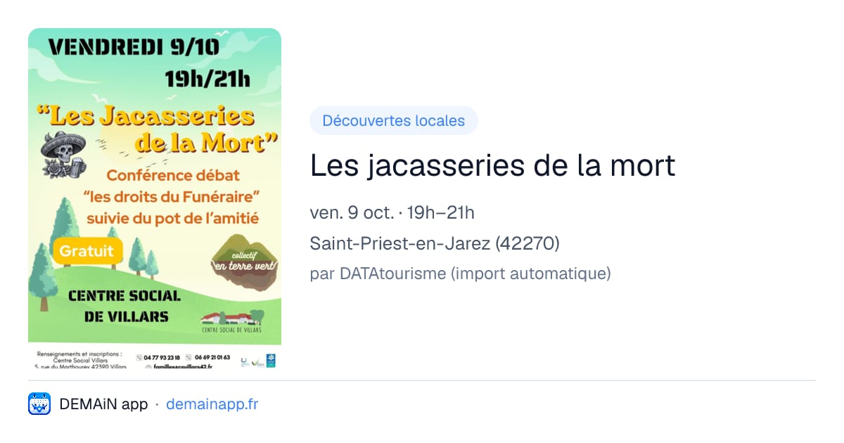 Les jacasseries de la mort — Saint-Priest-en-Jarez