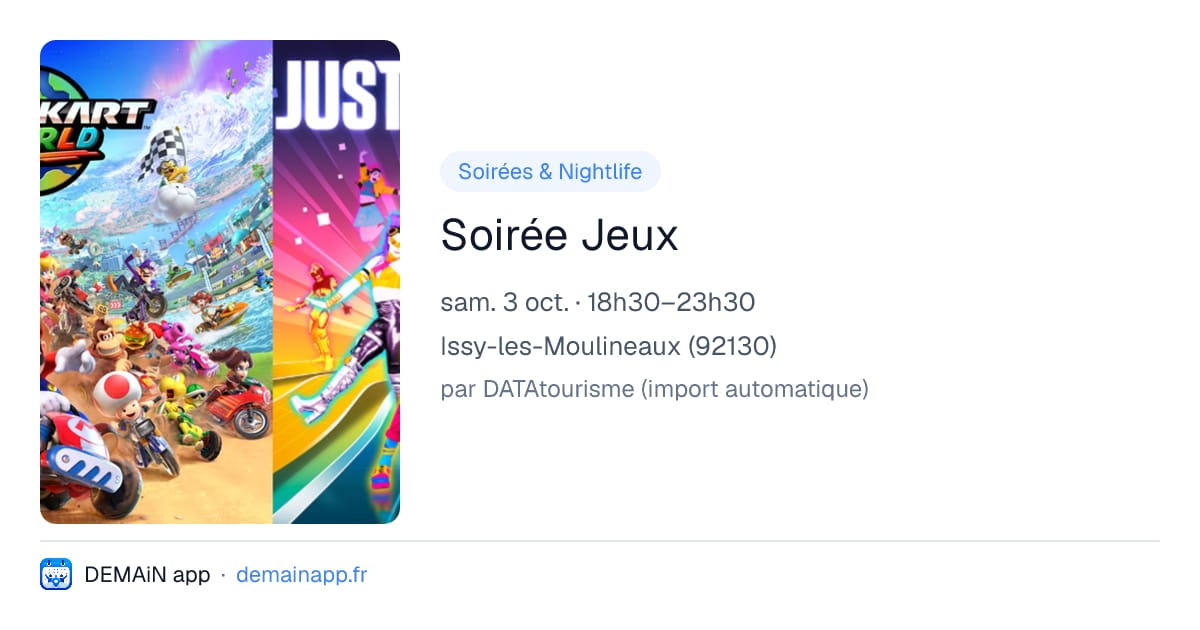 Soirée Jeux — Issy-les-Moulineaux