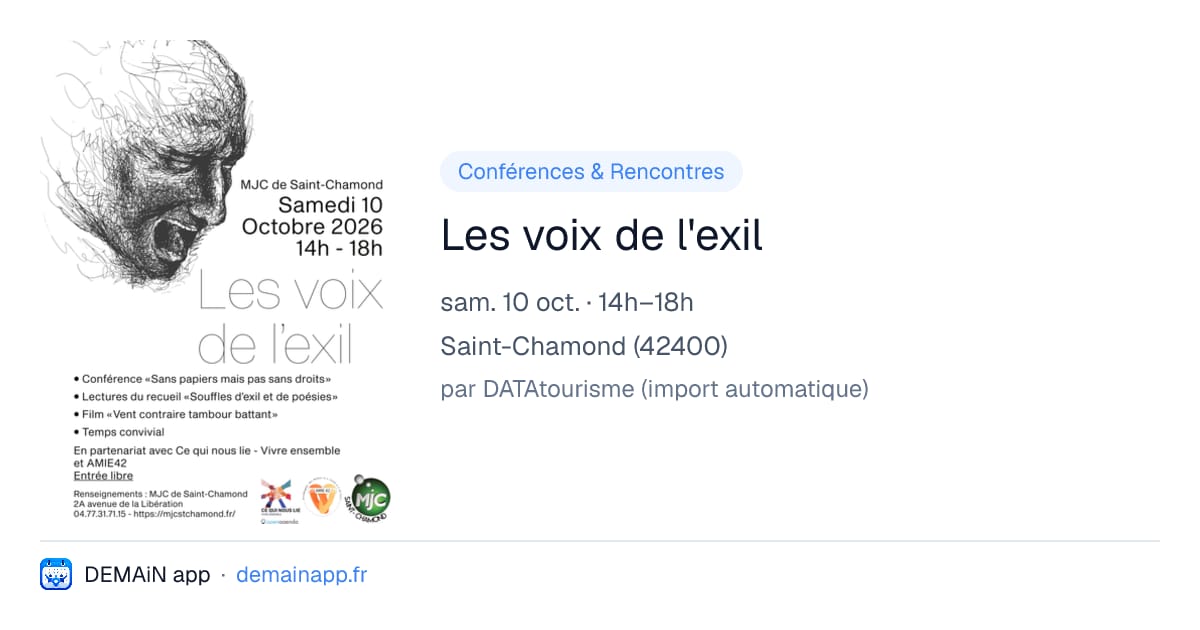 Les voix de l'exil — Saint-Chamond