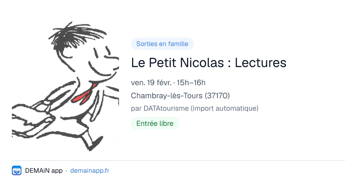 Le Petit Nicolas : Lectures — Chambray-lès-Tours