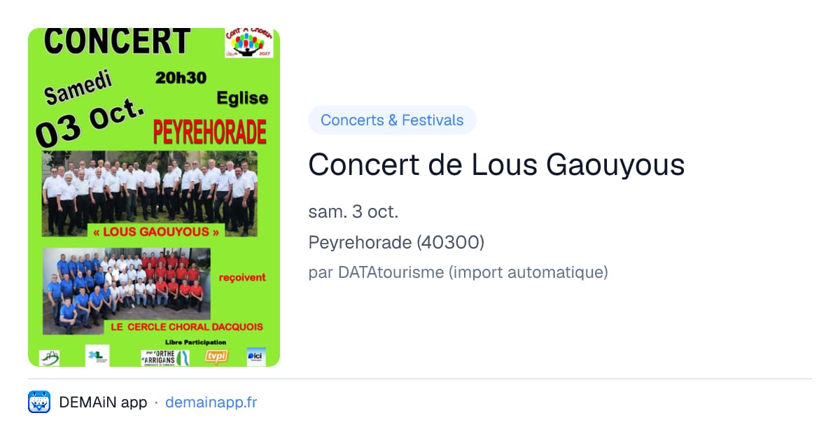 Concert de Lous Gaouyous — Peyrehorade