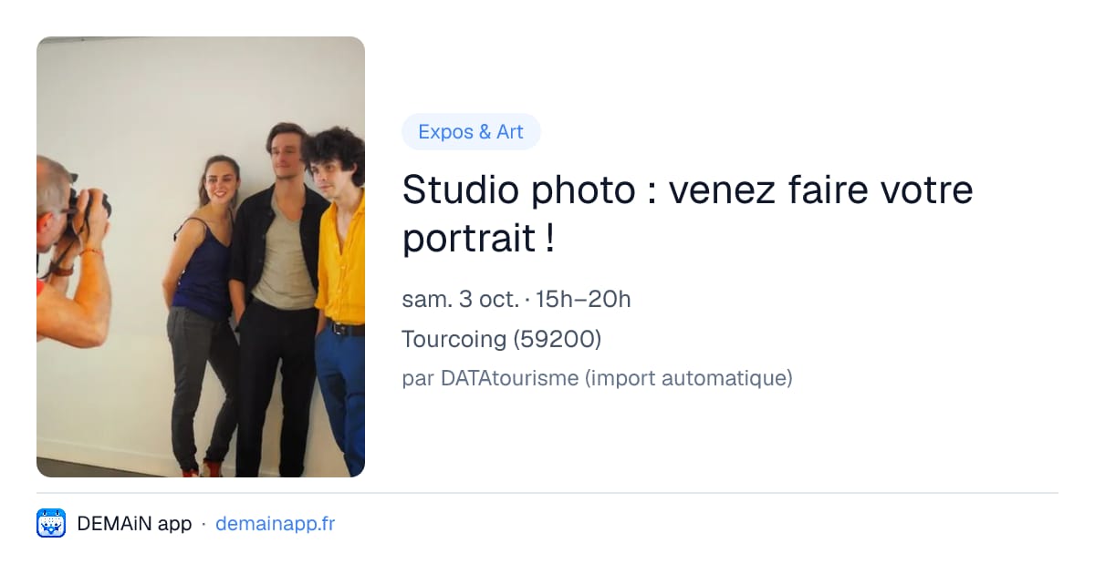 Studio photo : venez faire votre portrait ! — Tourcoing