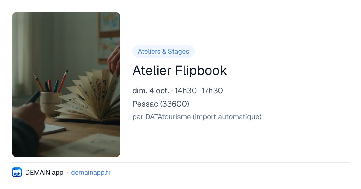 Atelier Flipbook — Pessac