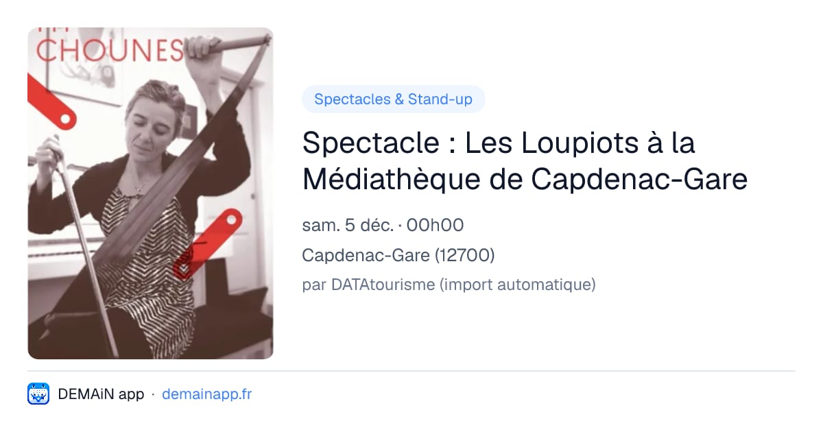 Spectacle : Les Loupiots à la Médiathèque de Capdenac-Gare — Capdenac-Gare