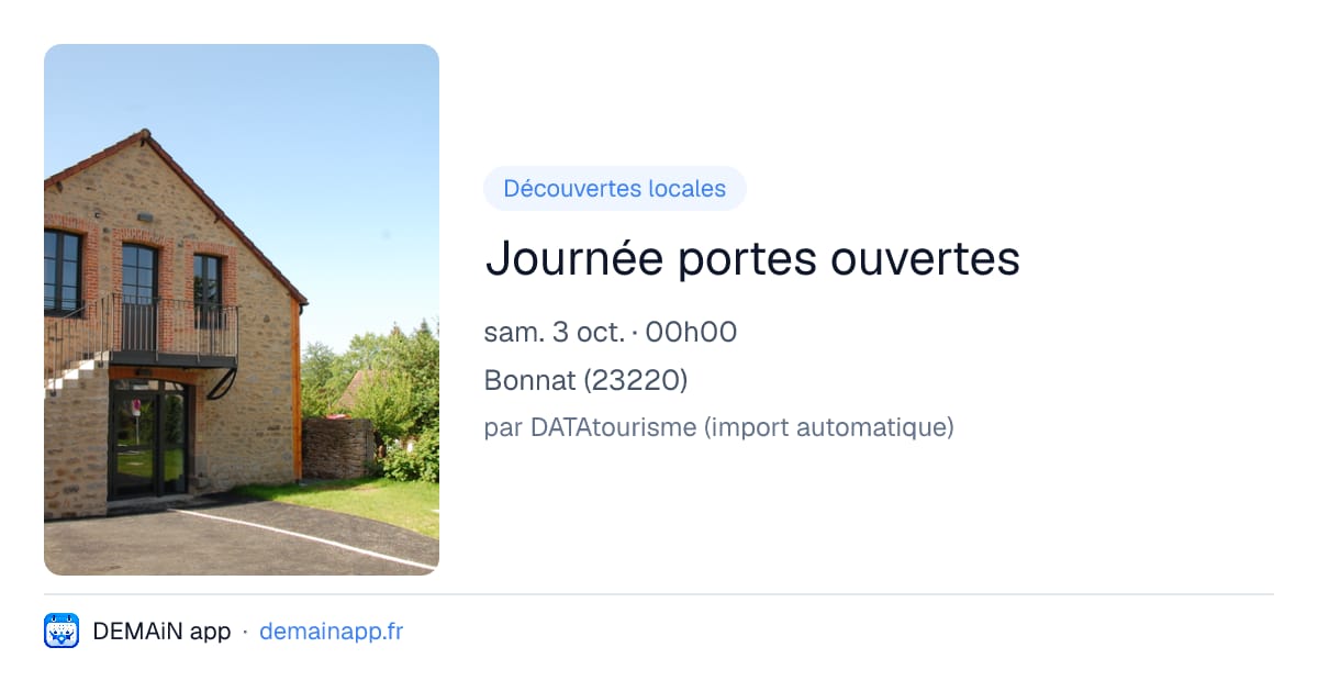 Journée portes ouvertes — Bonnat