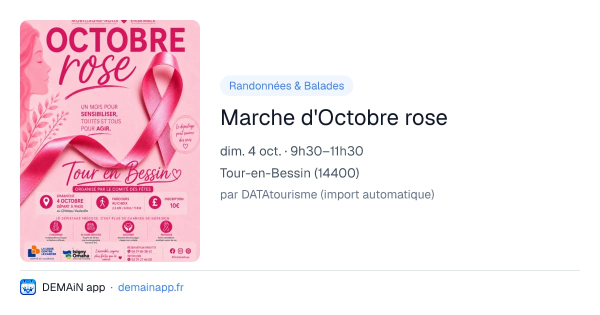 Marche d'Octobre rose — Tour-en-Bessin