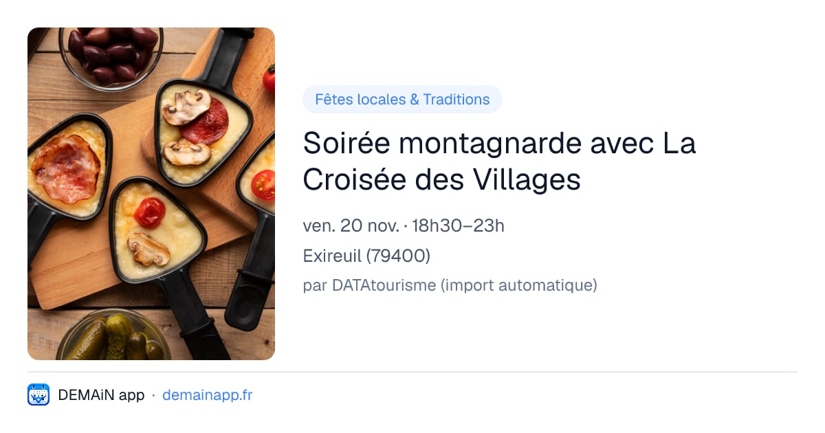 Soirée montagnarde avec La Croisée des Villages — Exireuil