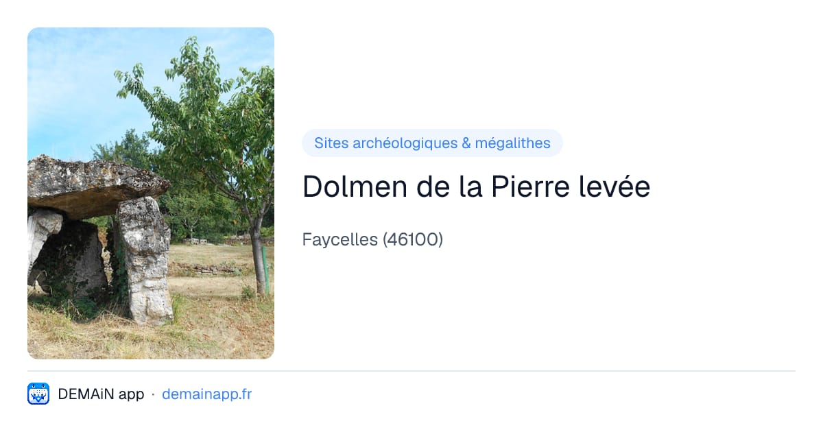 Dolmen de la Pierre levée — Faycelles