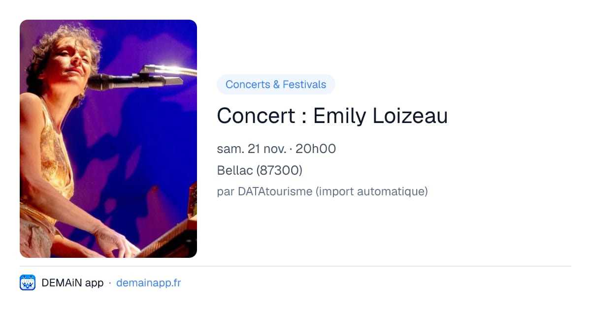 Concert : Emily Loizeau — Bellac