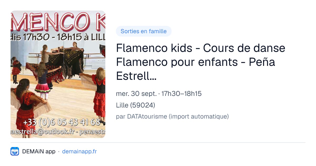 Flamenco kids - Cours de danse Flamenco pour enfants - Peña Estrella Flamenco à Lille — Lille